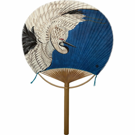 Claude Monet Ukiyoe fan, crane