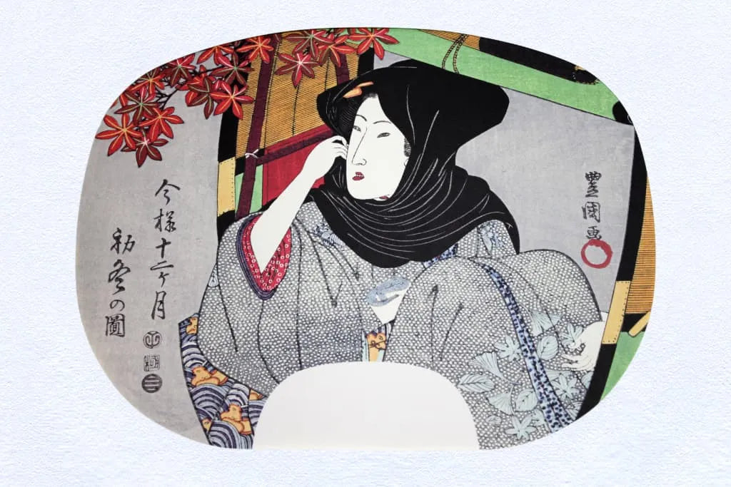 fanPainting by Utagawa Toyokuni I, Early Winter (the tenth month of the lunar calendar)