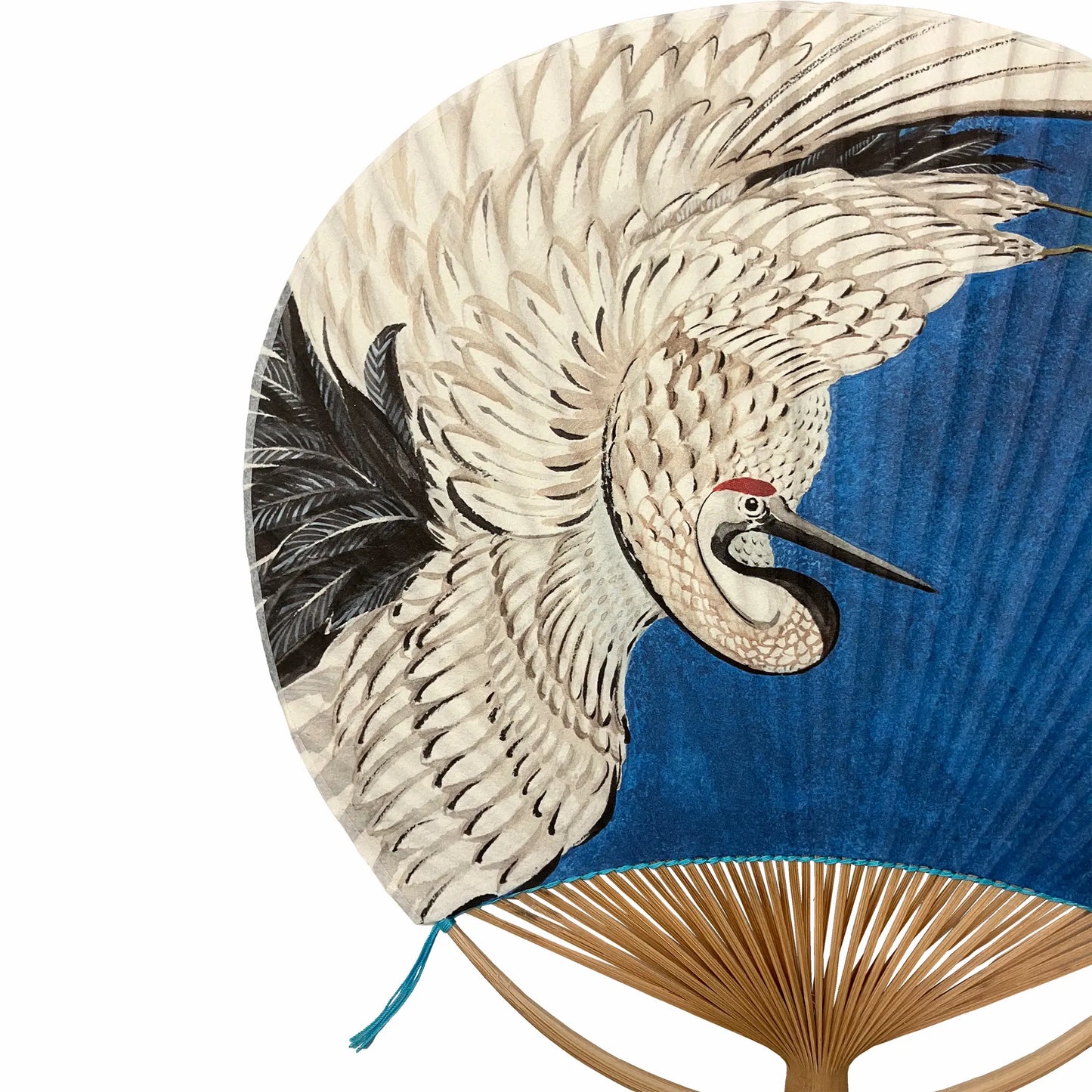 Claude Monet Ukiyoe fan, crane