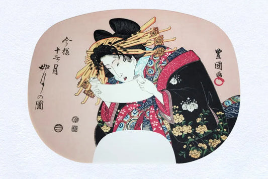 fanPainting by Utagawa Toyokuni I, Twelve Months in the Modern Style