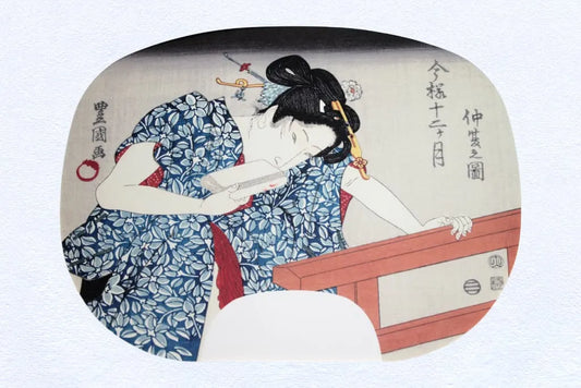 fanPainting by Utagawa Toyokuni I, "Twelve Months in the Modern Style" (May in the lunar calendar)