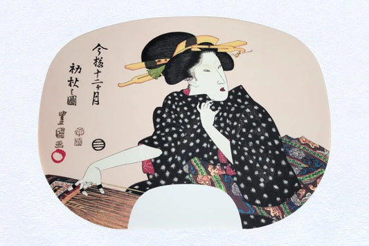 fanPainting by Utagawa Toyokuni I,  Early Autumn (the seventh month of the lunar calendar)